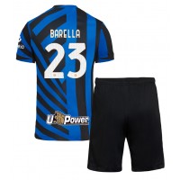 Echipament fotbal Inter Milan Nicolo Barella #23 Tricou Acasa 2024-25 pentru copii maneca scurta (+ Pantaloni scurti)